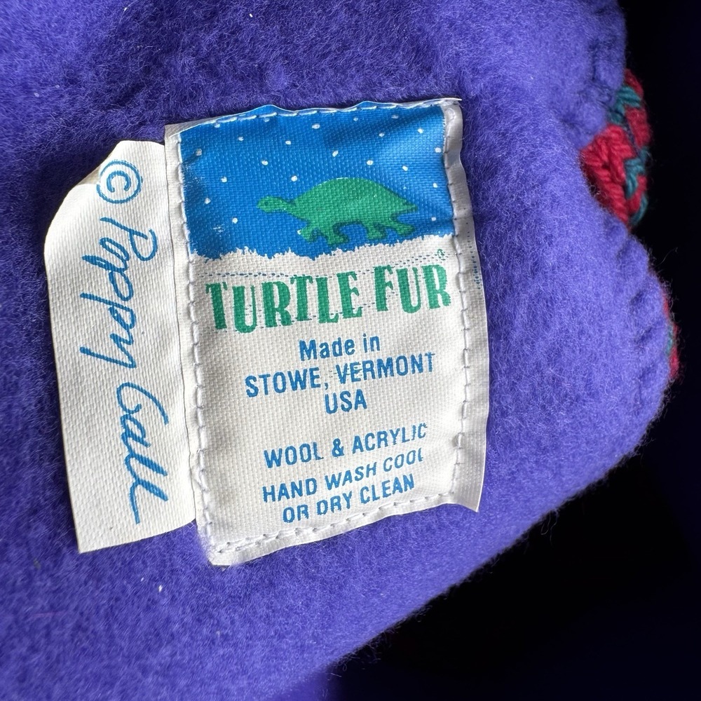 Vintage Turtle Fur x POPPY GALL Wool Beanie Made in USA Winter Ski Hat - Picture 6 of 6